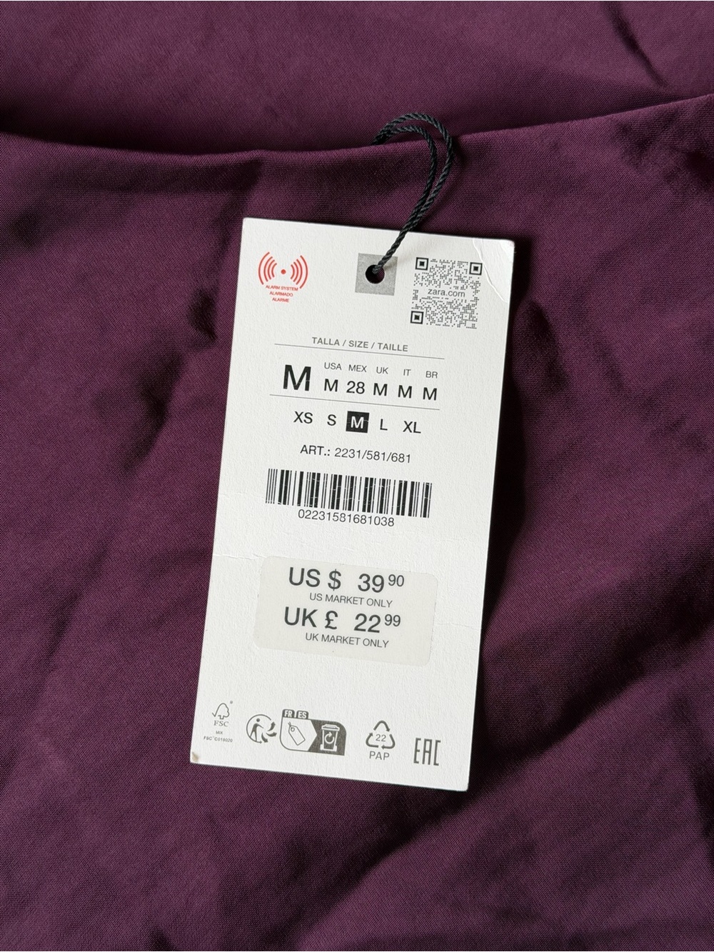 Zara Satin Halter Camisole in Deep Plum - Picture 5 of 16